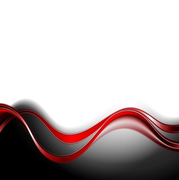 Abstract background with red waves