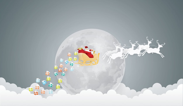 Abstract background with Santa Claus 