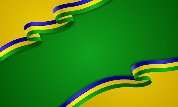 Abstract background with shapes with the colors of the flag of brazil