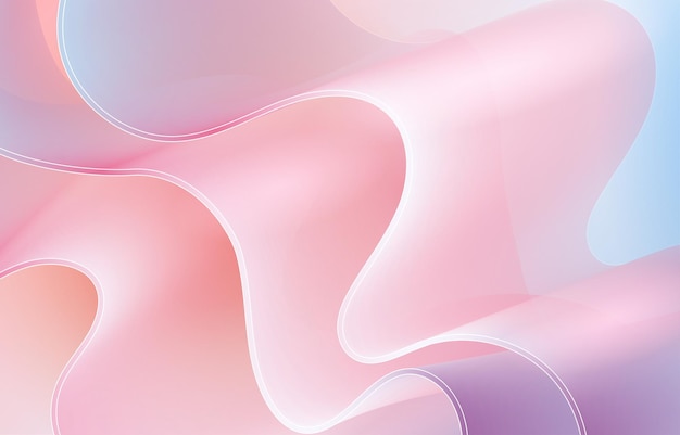 Abstract background with smooth lines in pastel colors