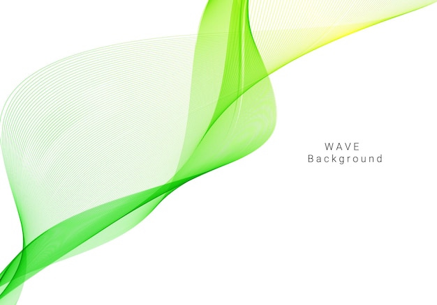 滑らかなスタイリッシュな緑色の波と抽象的な背景