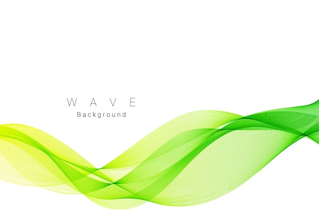 Abstract background with smooth stylish green color wave