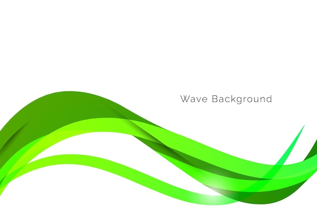 Vector abstract background with smooth stylish green color wave