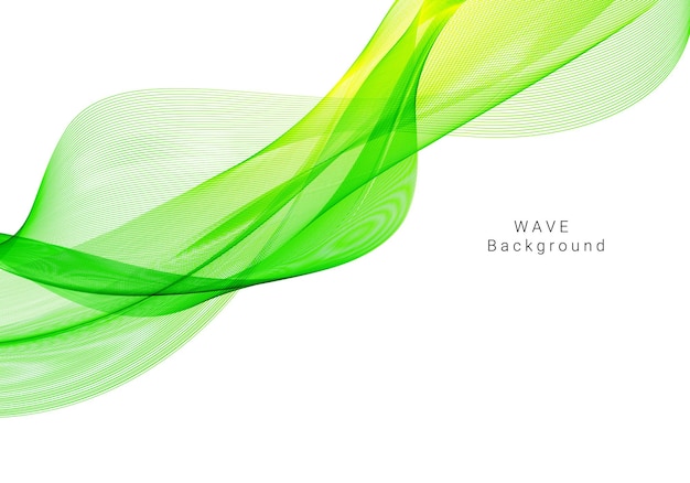 Abstract background with smooth stylish green color wave