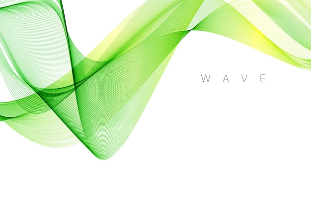 Abstract background with smooth stylish green color wave