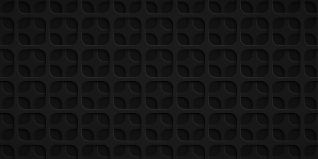 Abstract background with squares holes in black colors