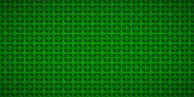 Sfondo astratto con fori quadrati nei colori verdi