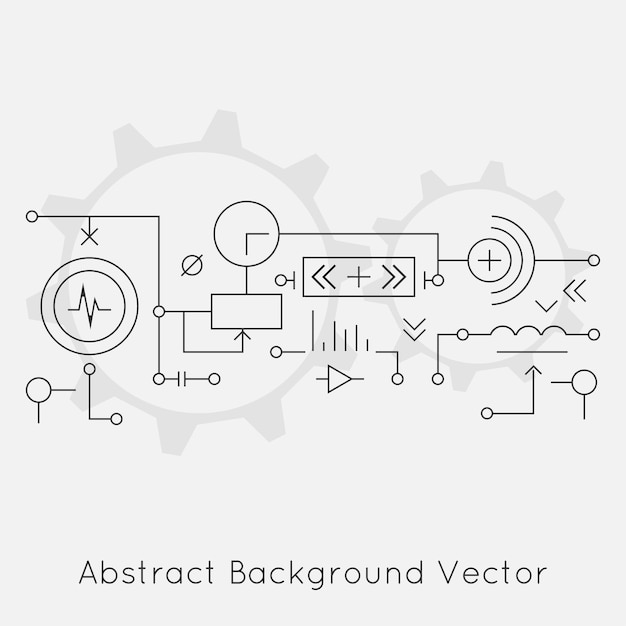 Vettore sfondo astratto con un circuito futuristico del sistema tecnico illustrazione vettoriale tecnologia