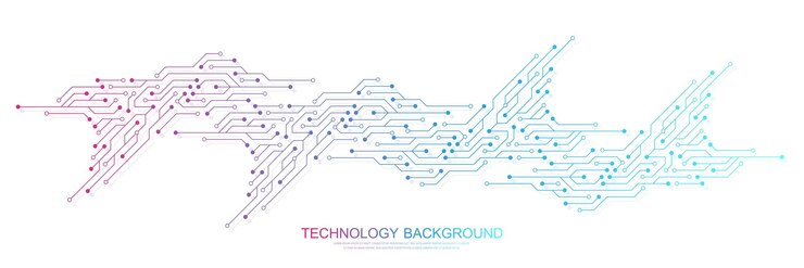 Vector abstract background with technology circuit board texture