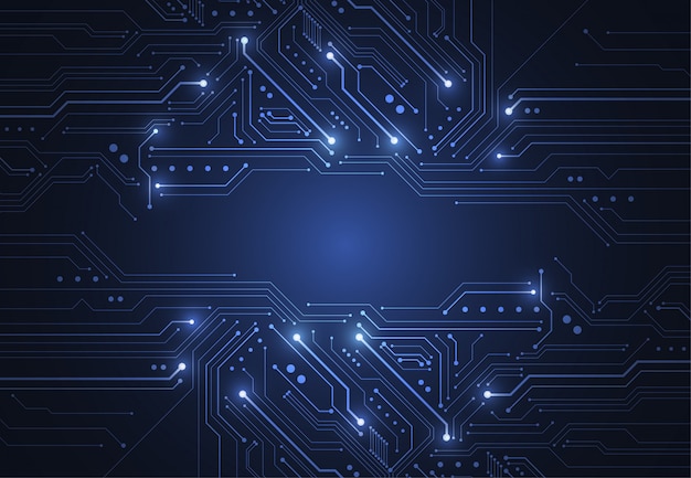 Vector abstract background with technology circuit board texture