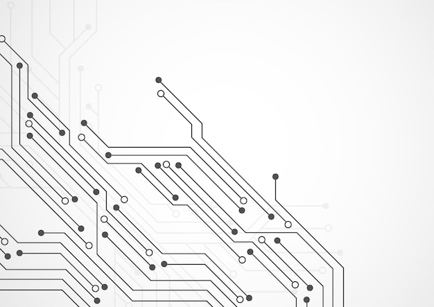 Vettore fondo astratto con struttura del circuito di tecnologia