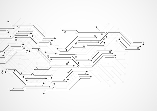 Fondo astratto con struttura del circuito di tecnologia