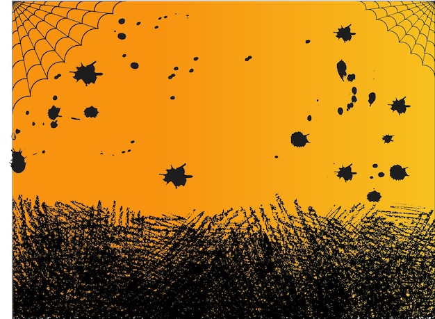 Vector abstract background with theme for halloween, with cobwebs and black spots