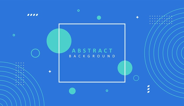 Abstract background with various shapes in blue color vector