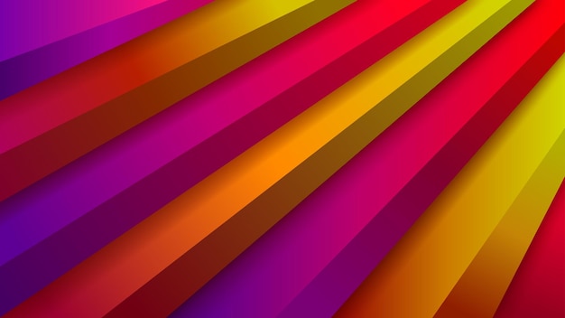 Abstract background with volumetric stair in red, purple and yellow colors