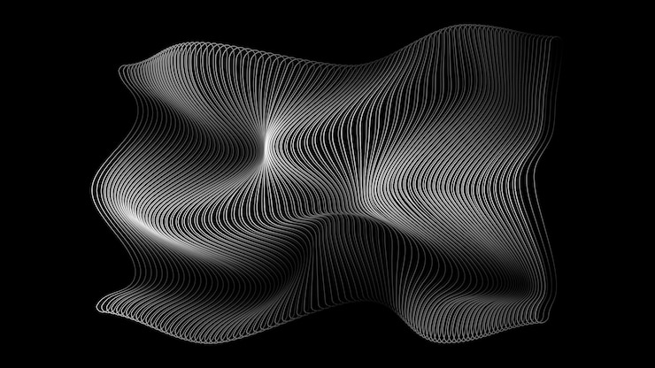 Vector abstract background with waving lines