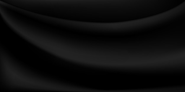 Vector abstract background with wavy surface in black colors