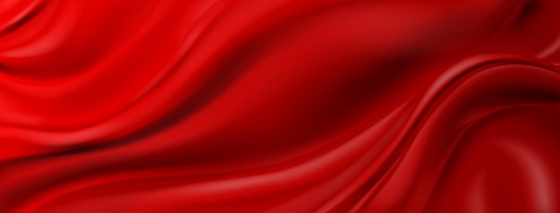 Vector abstract background with wavy surface in dark red colors