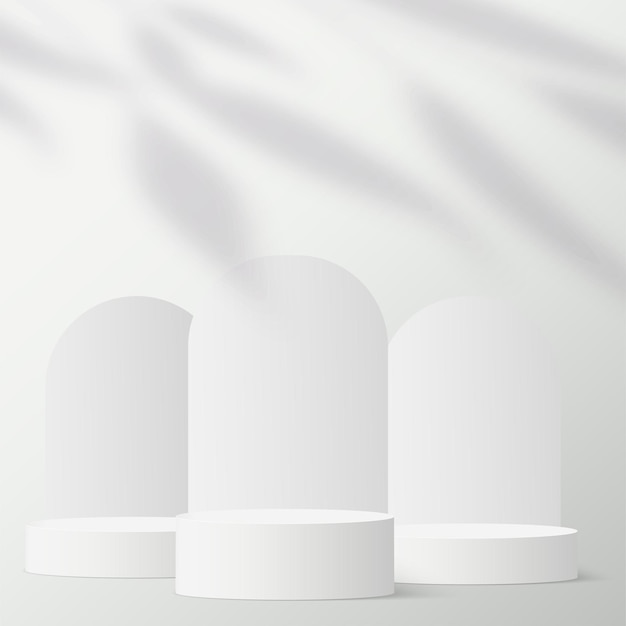 プレゼンテーションベクトルイラストの白い色の表彰台と抽象的な背景