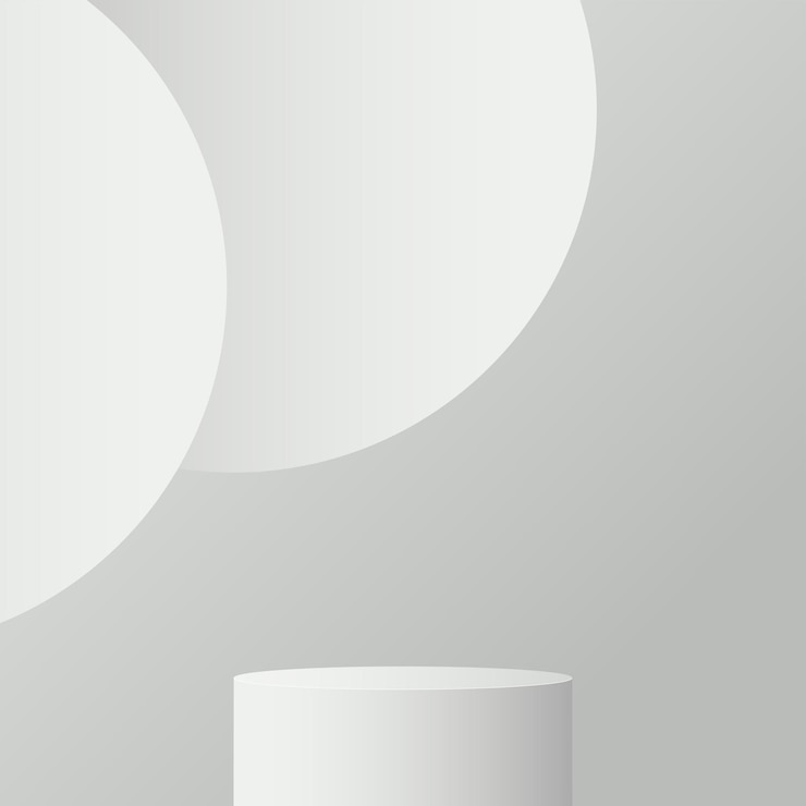 Vector abstract background with white color podium for presentation. vector