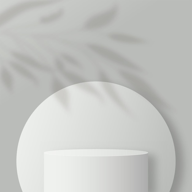 Vector abstract background with white color podium for presentation. vector