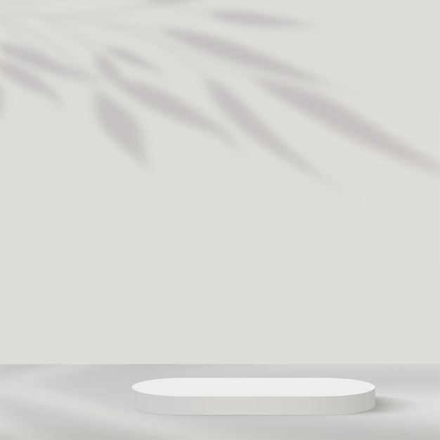 Abstract background with white color podium for presentation Vector