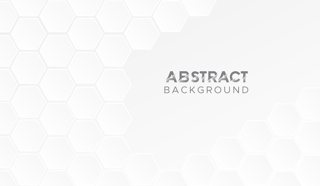 Abstract background with white gradient hexagon shapes