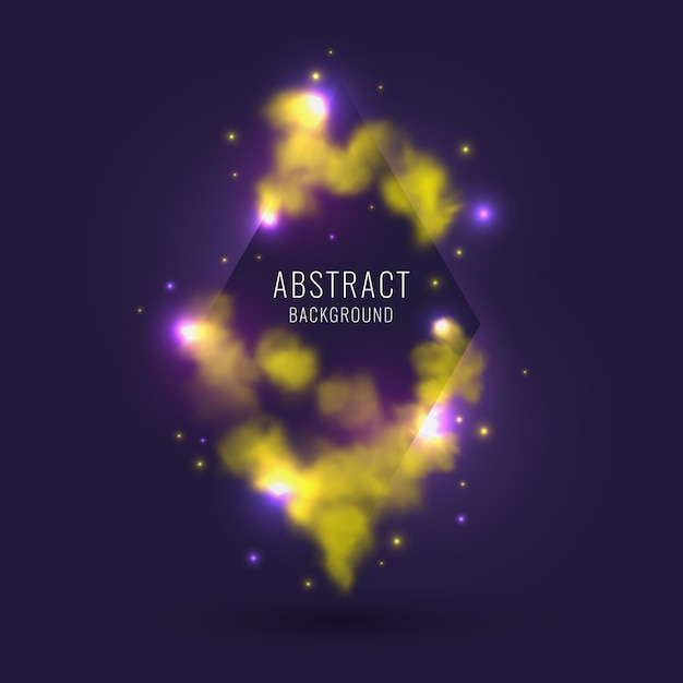 Vector abstract background with yellow smoke