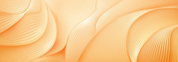Abstract background in yellow tones made of curved striped surfaces