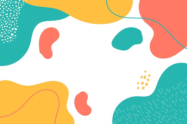 Abstract backgrounds with geometric shapes and hand draw liquid shapes in pastel colors