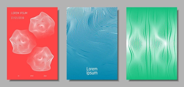 Abstract Backgrounds with Wave Lines