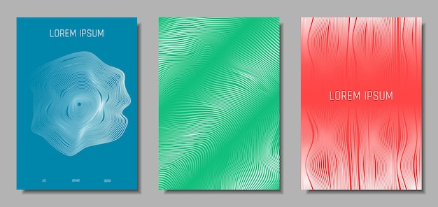 Abstract Backgrounds with Wave Lines