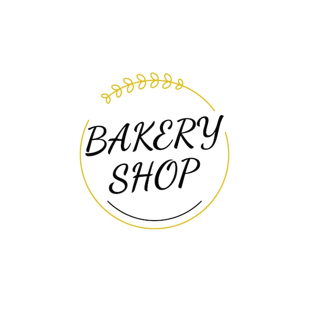 Abstract Bakery Logo Sign Symbol Bread Bun Food Background Vector Design Style Lettering Badges