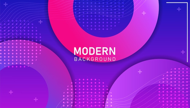 Abstract banner background in a modern style and with gradient colors of pink blue and purple