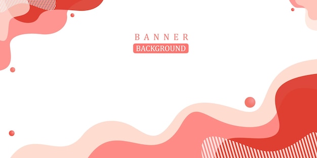 abstract banner background with red and white