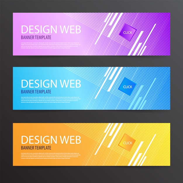 Vector abstract banner collection template