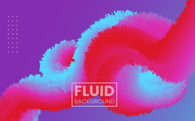 Abstract banner of colorful fluid wave background