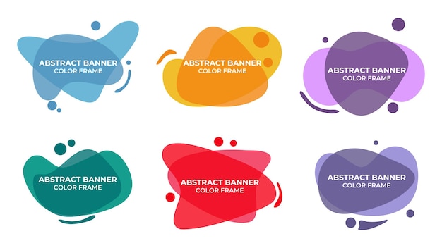 Abstract banner colors frame set