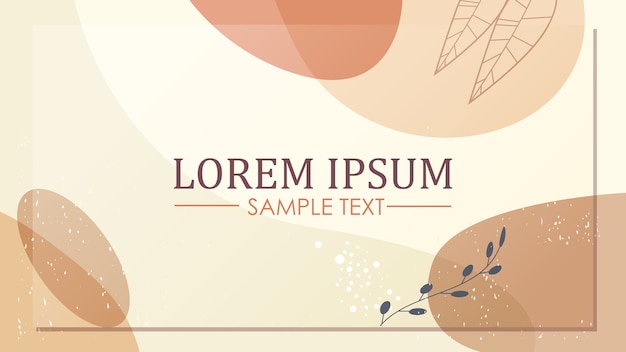 abstract banner decorated with foliage copy space greeting card poster flyer horizontal background vector illustration