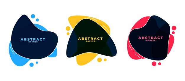 Vector abstract banner design collection