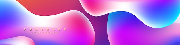 추상 배너 디자인 유체 액체 색 배경 디자인 미래 지향적인 디자인 포스터