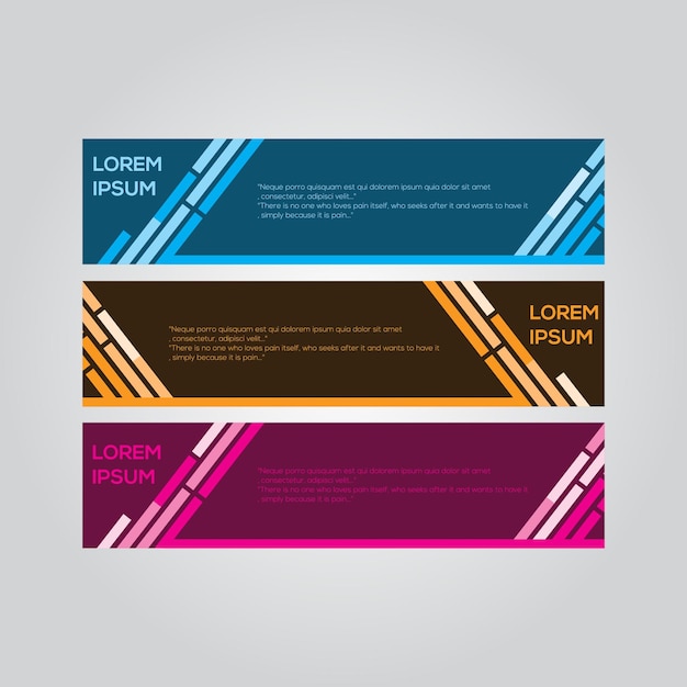 Vector abstract banner design template