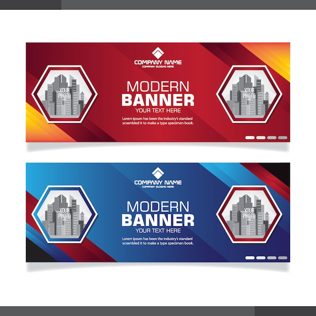 Abstract banner design templates