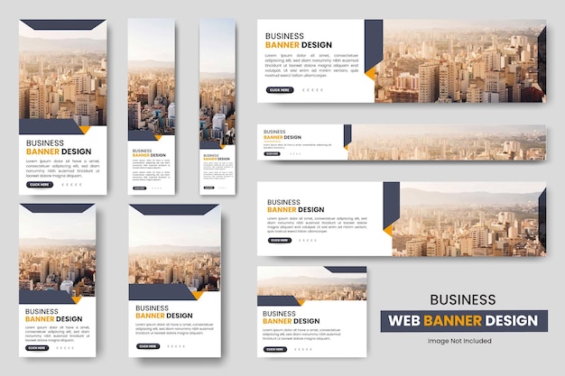 Abstract banner design web banner template Set Horizontal header web banner cover background