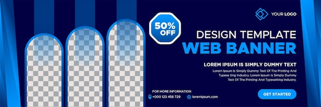 abstract banner design web sjabloon gradiënt cover header achtergrond voor bedrijfswebsite advertentie ontwerp