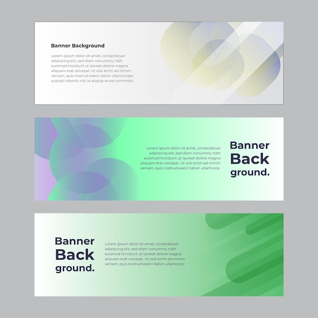 Abstract banner design web template set. Horizontal header web banner. Vector abstract graphic design Banner Pattern background template.