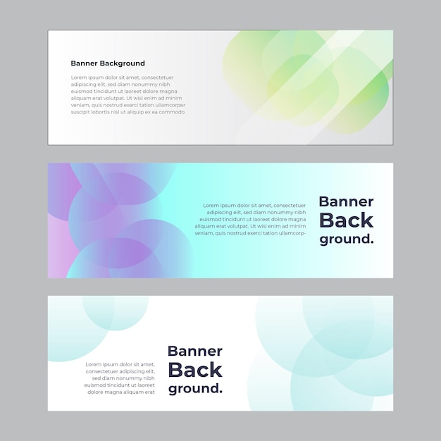 Abstract banner design web template set. Horizontal header web banner. Vector abstract graphic design Banner Pattern background template.