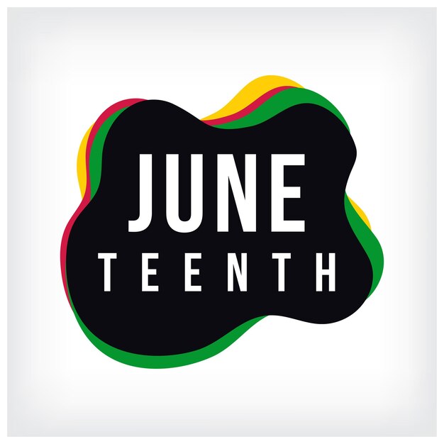 Vector abstract banner juneteenth concept