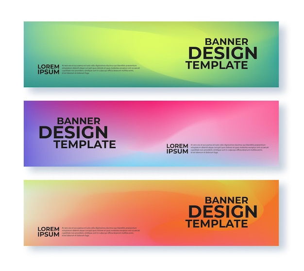 Abstract banner ontwerp sjabloon set Horizontale header minimalistische stijl