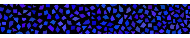 वेक्टर abstract banner of small pieces of paper or splinters of ceramics in shades of blue color on black background